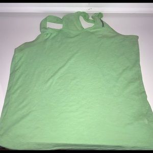 Green workout tank top